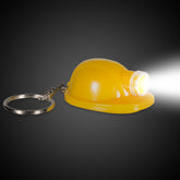 LED Yellow Construction Hat Keychain